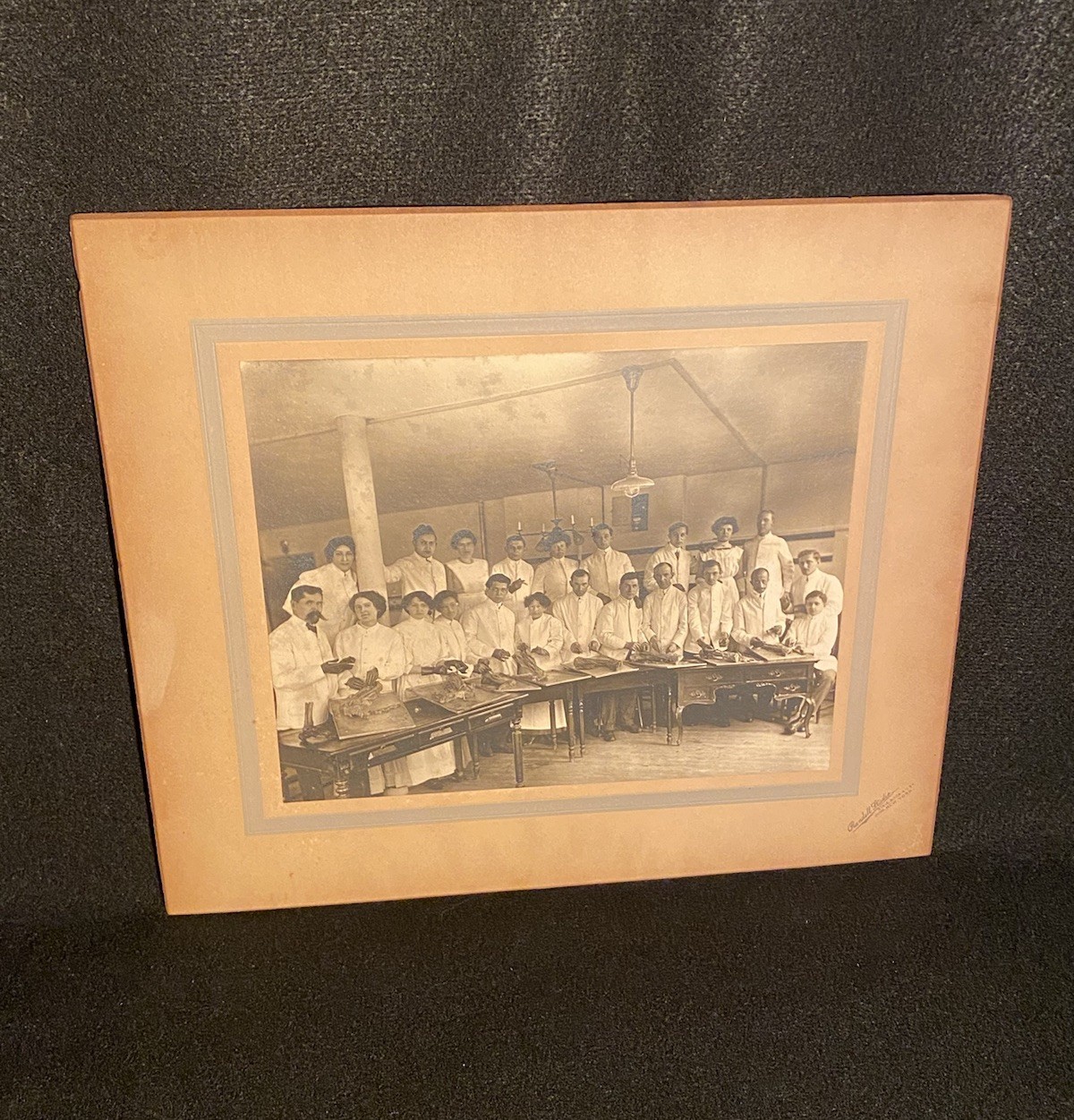 Antique Cabinet Card ~ Doctors ~ Medical Students Historical ~ Vivien Thomas ?