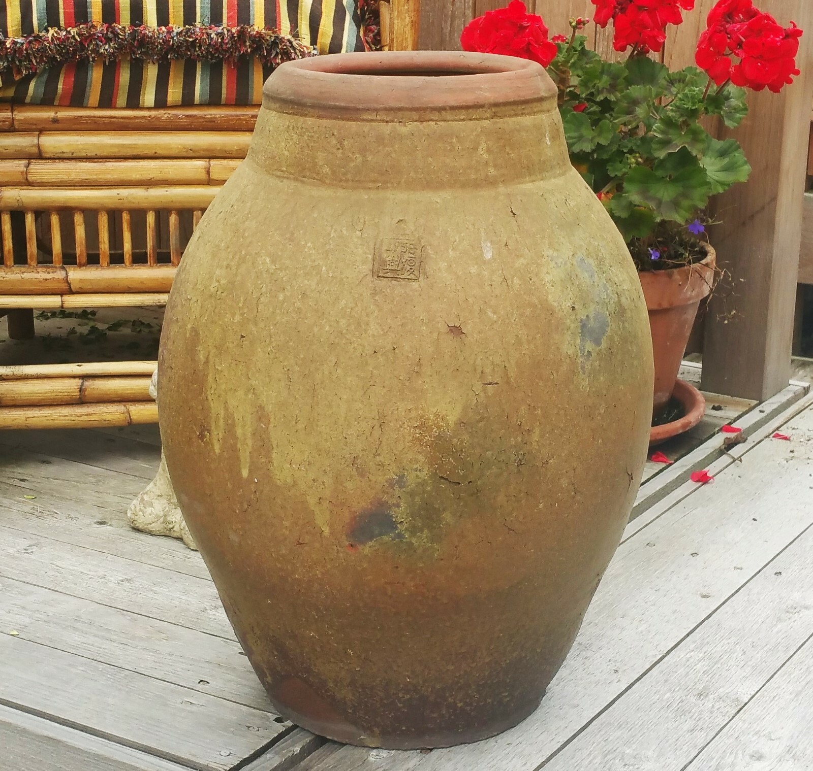 1952 Moutai vodka mcm chinese storage jar floor vase vtg terra cotta pottery jug 1952 Moutai vodka mcm chinese storage jar floor vase vtg terra cotta pottery jug