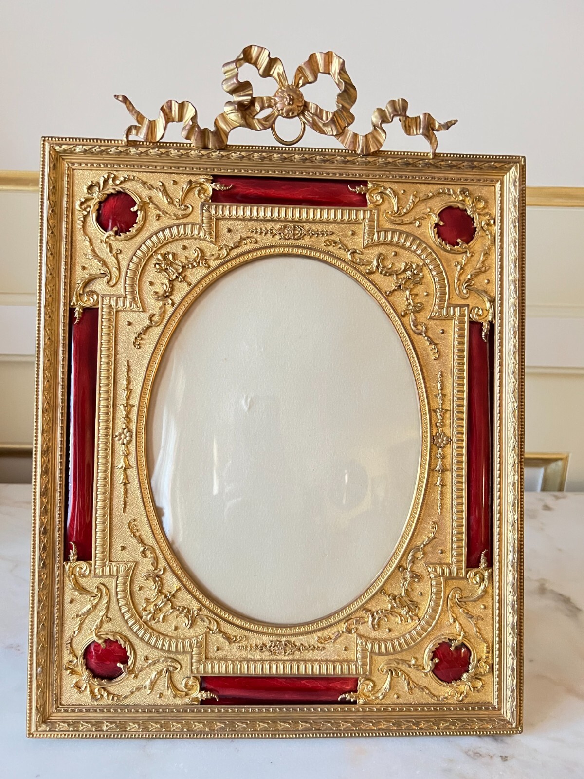 MAGNIFICENT 1900'S FRENCH ENAMELED BRONZE PICTURE FRAME 'MUST SEE' MAGNIFICENT 1900'S FRENCH ENAMELED BRONZE PICTURE FRAME 'MUST SEE'