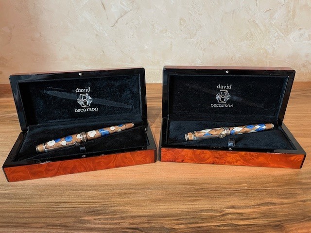 David Oscarson-Unique set of 2 - Copper Bronze Point & Rollerball Instruments David Oscarson-Unique set of 2 - Copper Bronze Point & Rollerball Instruments