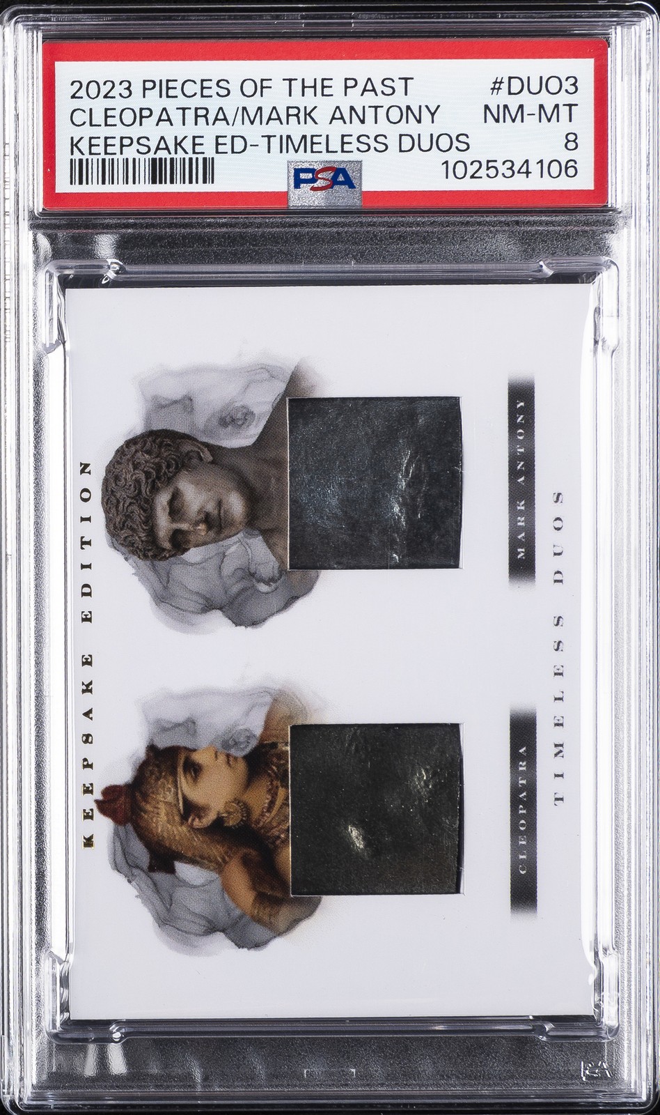 PIECES OF THE PAST KEEPSAKE EDITION TIMELESS DUOS CLEOPATRA/MARK ANTONY PSA 8