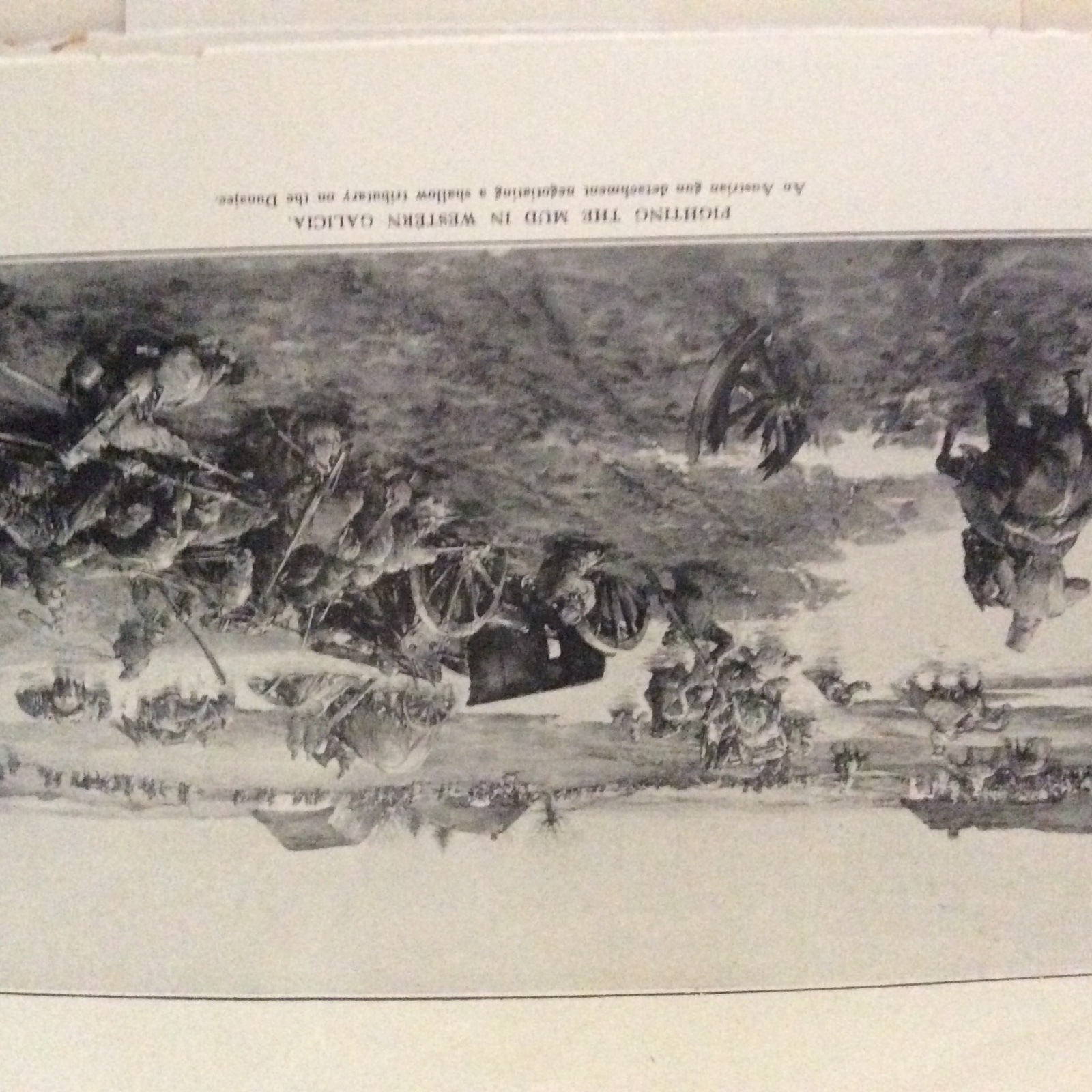 M1e ephemera 1916 ww1 picture austrian artillery on the dunajec river