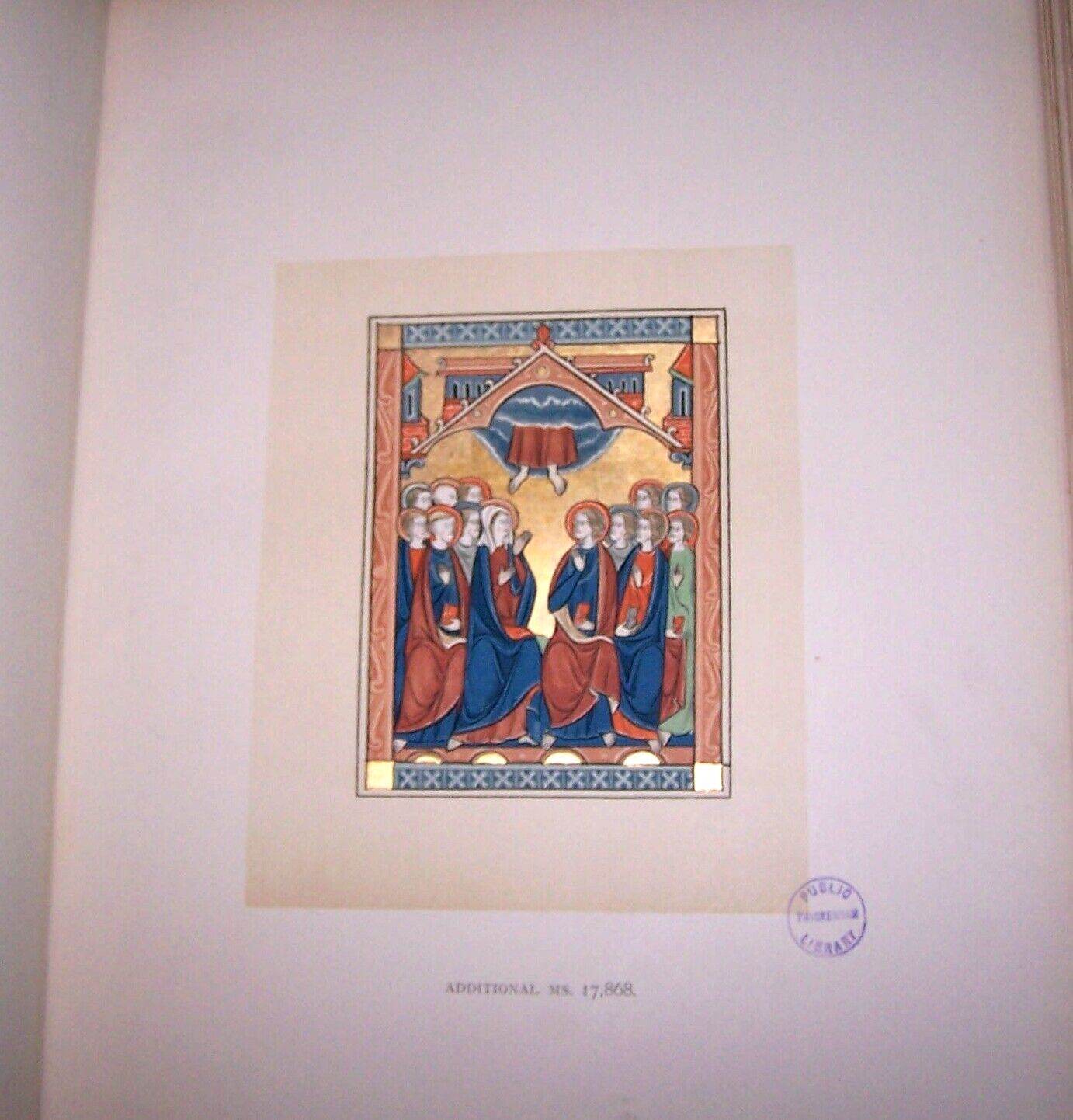 Illuminated Manuscripts Bible Leafs Gold Lithograph Christian Church Medieval AO