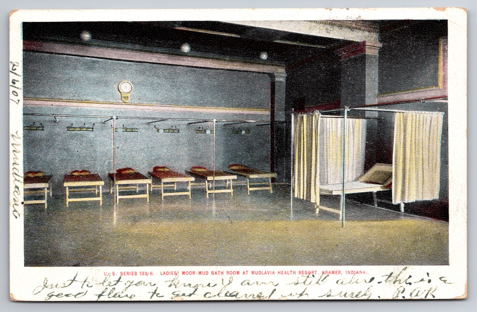 Ladies' Moor Mud Bath Room Mudlavia Health Resort Kramer Indiana IN 1907 PC Ladies' Moor Mud Bath Room Mudlavia Health Resort Kramer Indiana IN 1907 PC