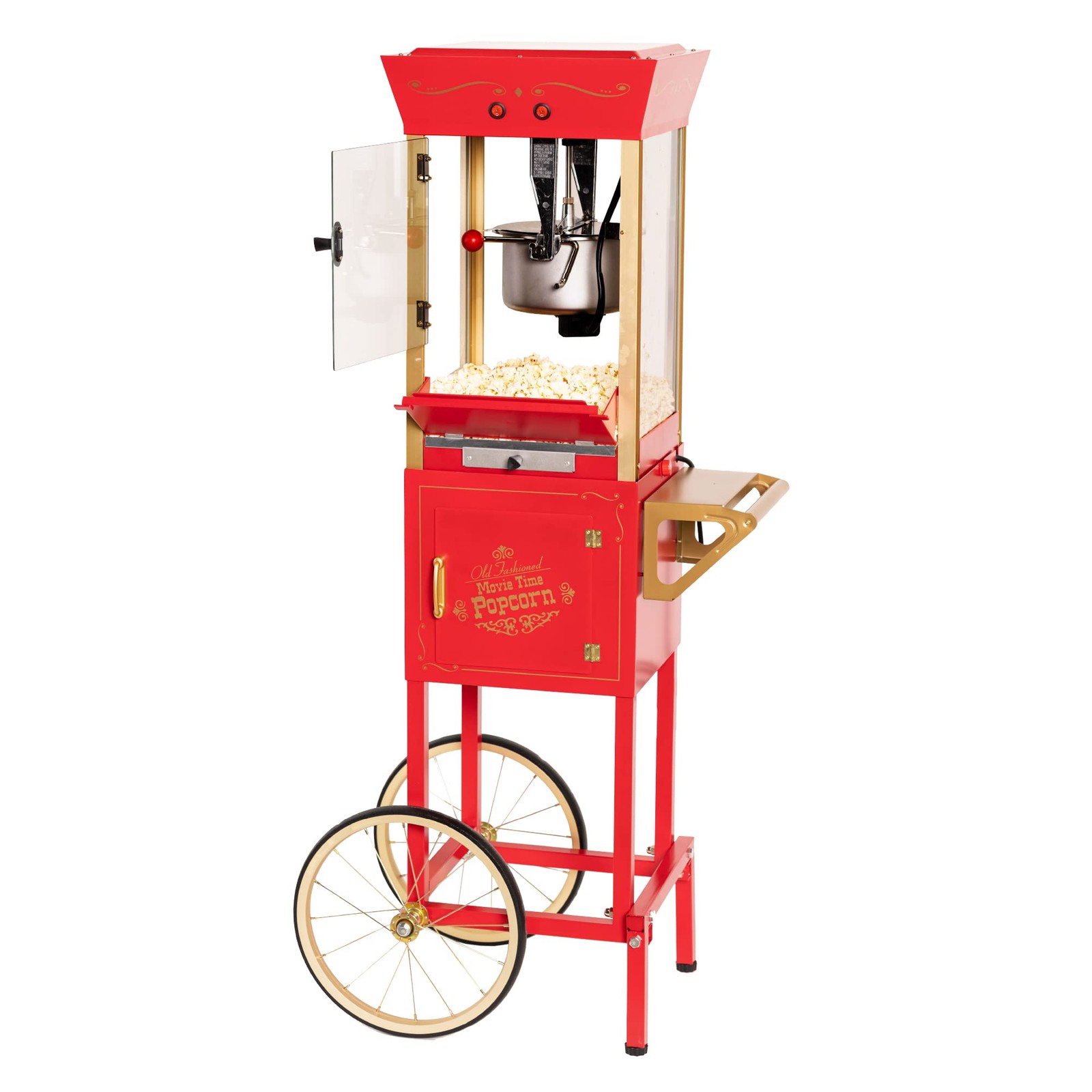 Nostalgia Popcorn Maker Machine - Professional Cart With 8 Oz 8 Oz, Red Nostalgia Popcorn Maker Machine - Professional Cart With 8 Oz 8 Oz, Red
