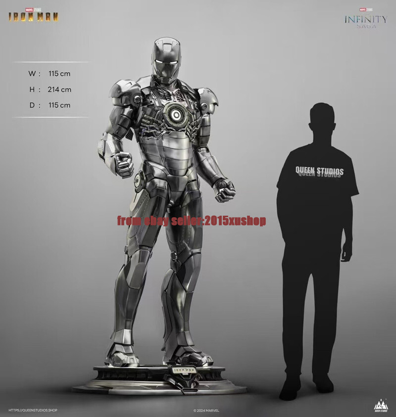 Queen Studios Marvel The Infinity Saga 1/1 Scale Iron Man Mark2 GK Model Statue