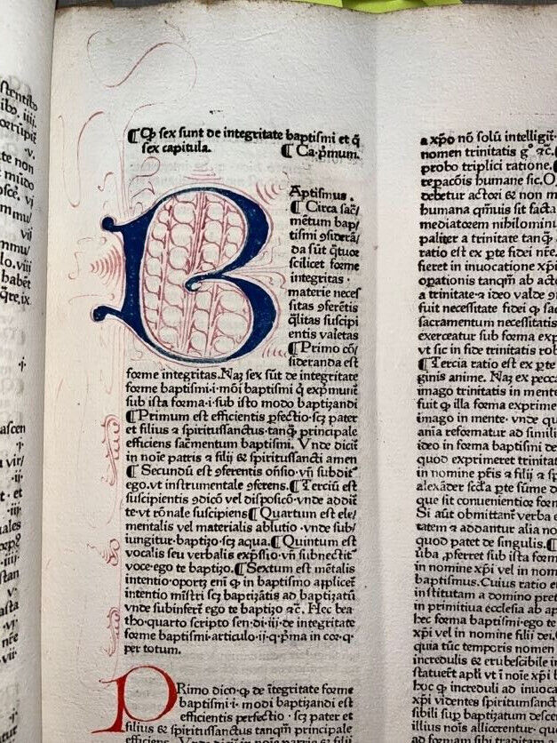 Important XL incunabula, 248 sheets, Rainerius de Pisis, G. Zainer Augsburg 1474