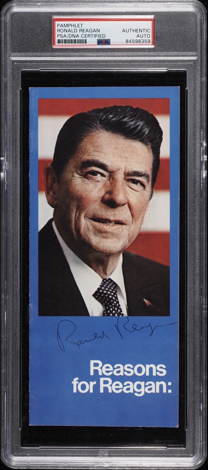 Ronald Reagan Signed Autographed Pamphlet Auto PSA/DNA AUTH 40th President USA Ronald Reagan Signed Autographed Pamphlet Auto PSA/DNA AUTH 40th President USA