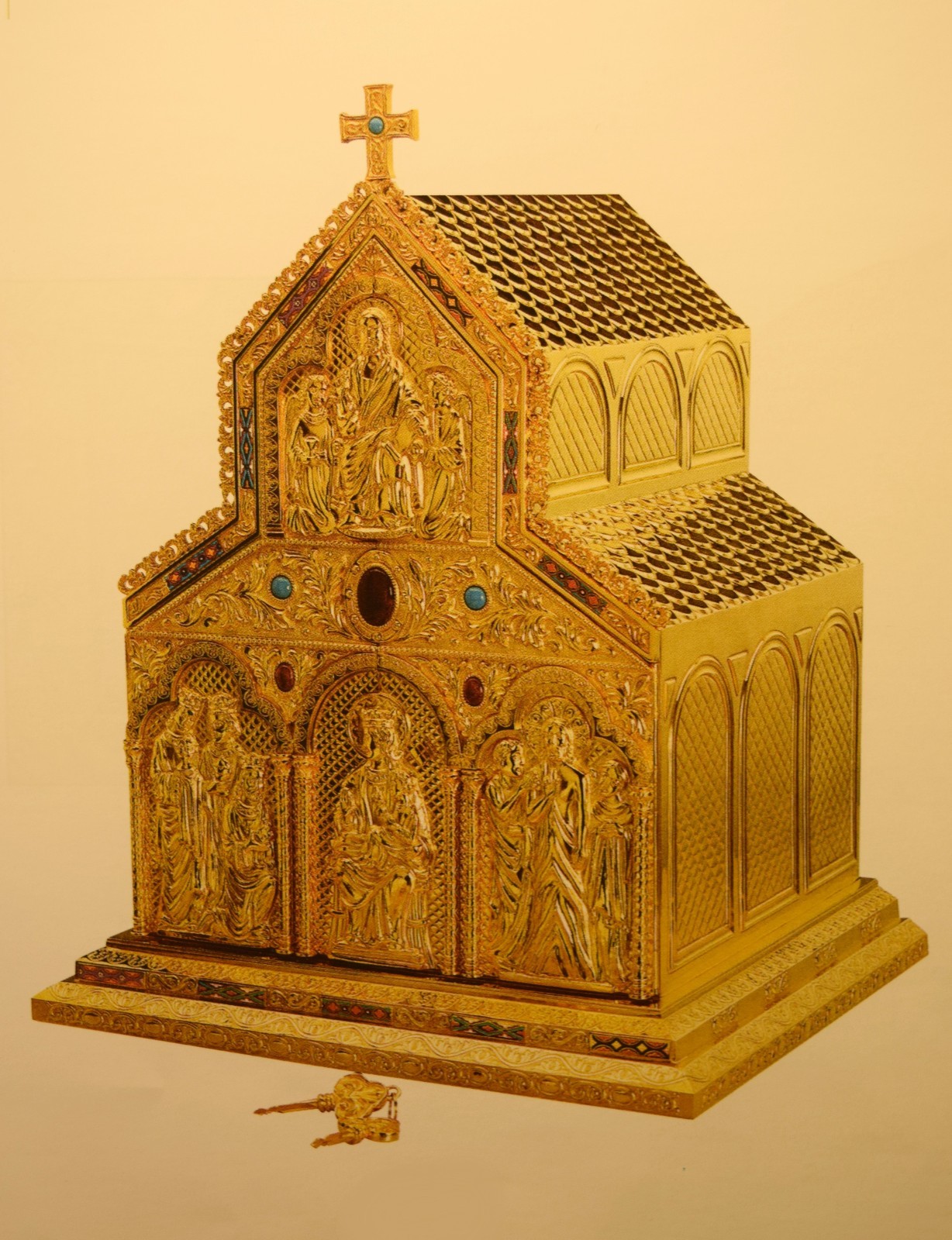 Ornate Romanesque Tabernacle + 23