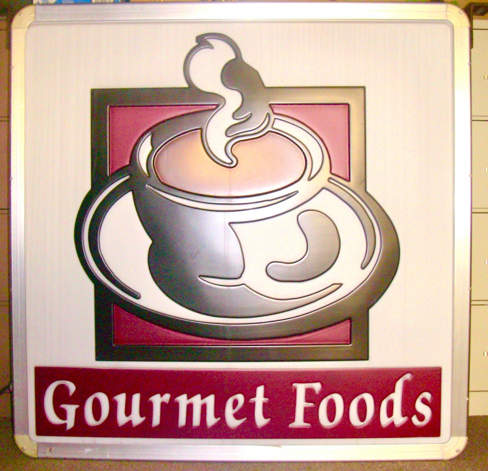 Gourmet foods sign, led, electric, 49-3/8