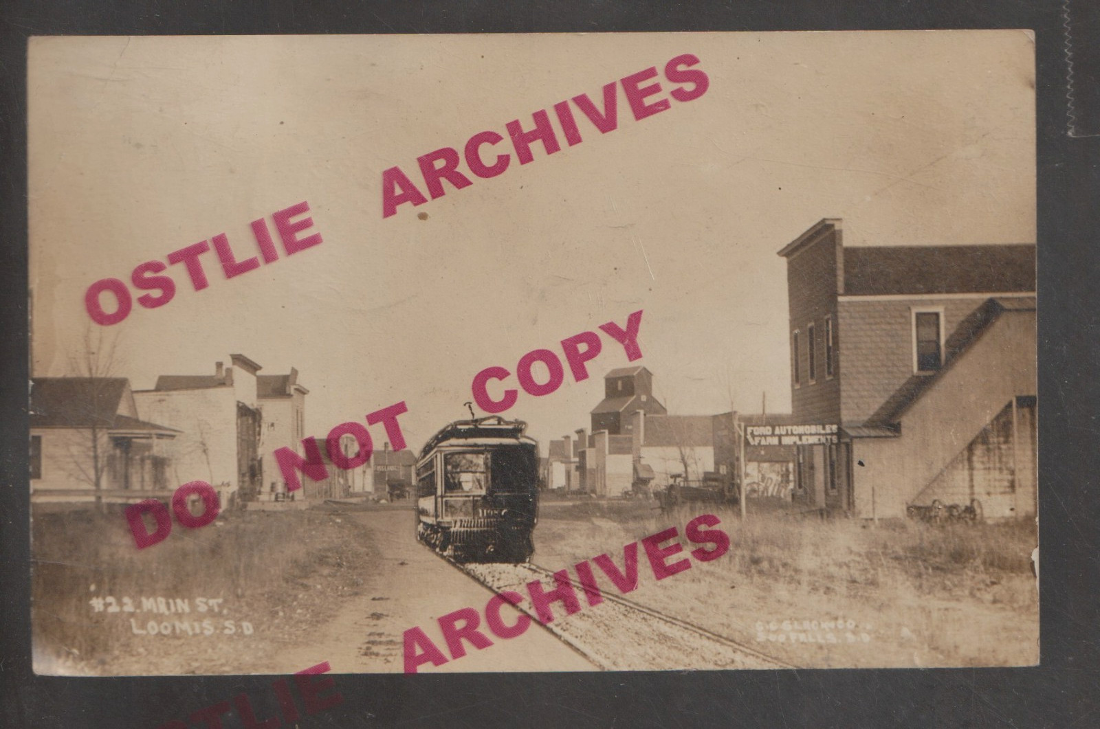Loomis SOUTH DAKOTA RPPC 1913 MAIN STREET Trolley GHOST TOWN nr Mitchell POP 33 Loomis SOUTH DAKOTA RPPC 1913 MAIN STREET Trolley GHOST TOWN nr Mitchell POP 33
