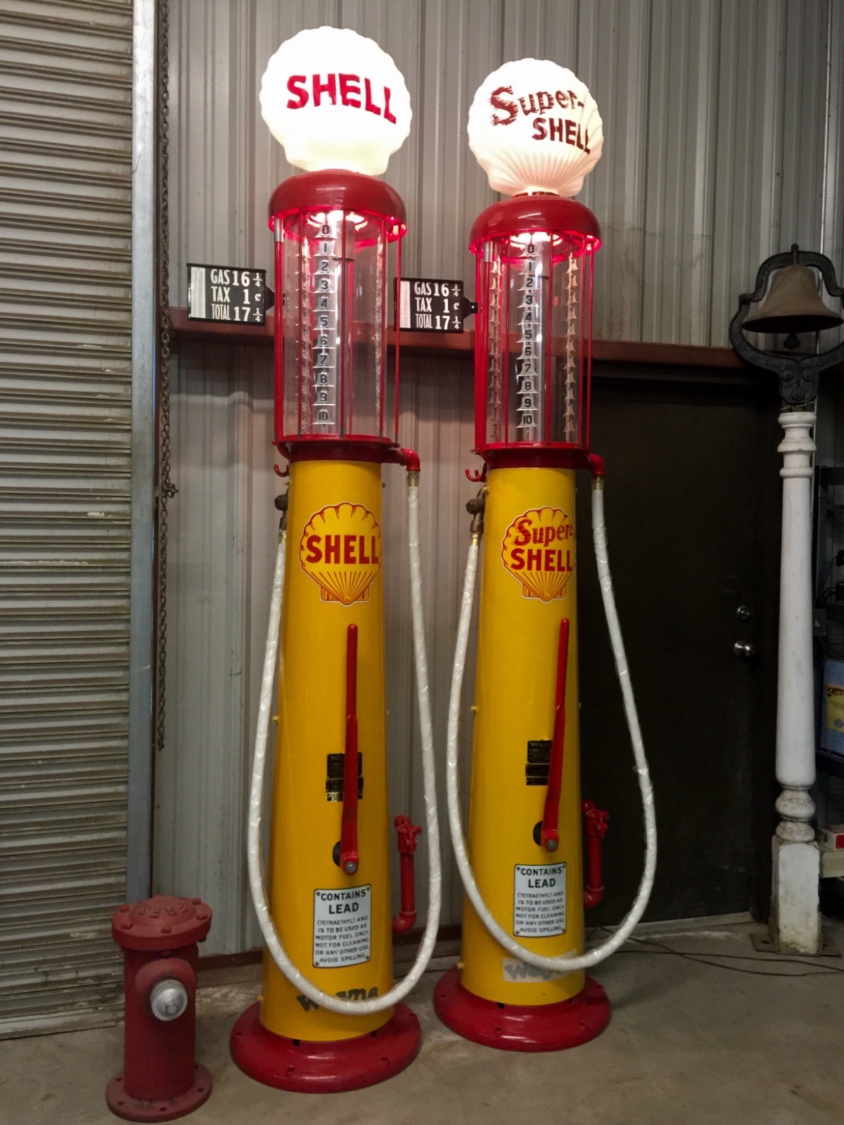 WAYNE 615 1920's VISIBLE SHELL GAS PUMP SET RESTORED & BEAUTIFUL WAYNE 615 1920's VISIBLE SHELL GAS PUMP SET RESTORED & BEAUTIFUL