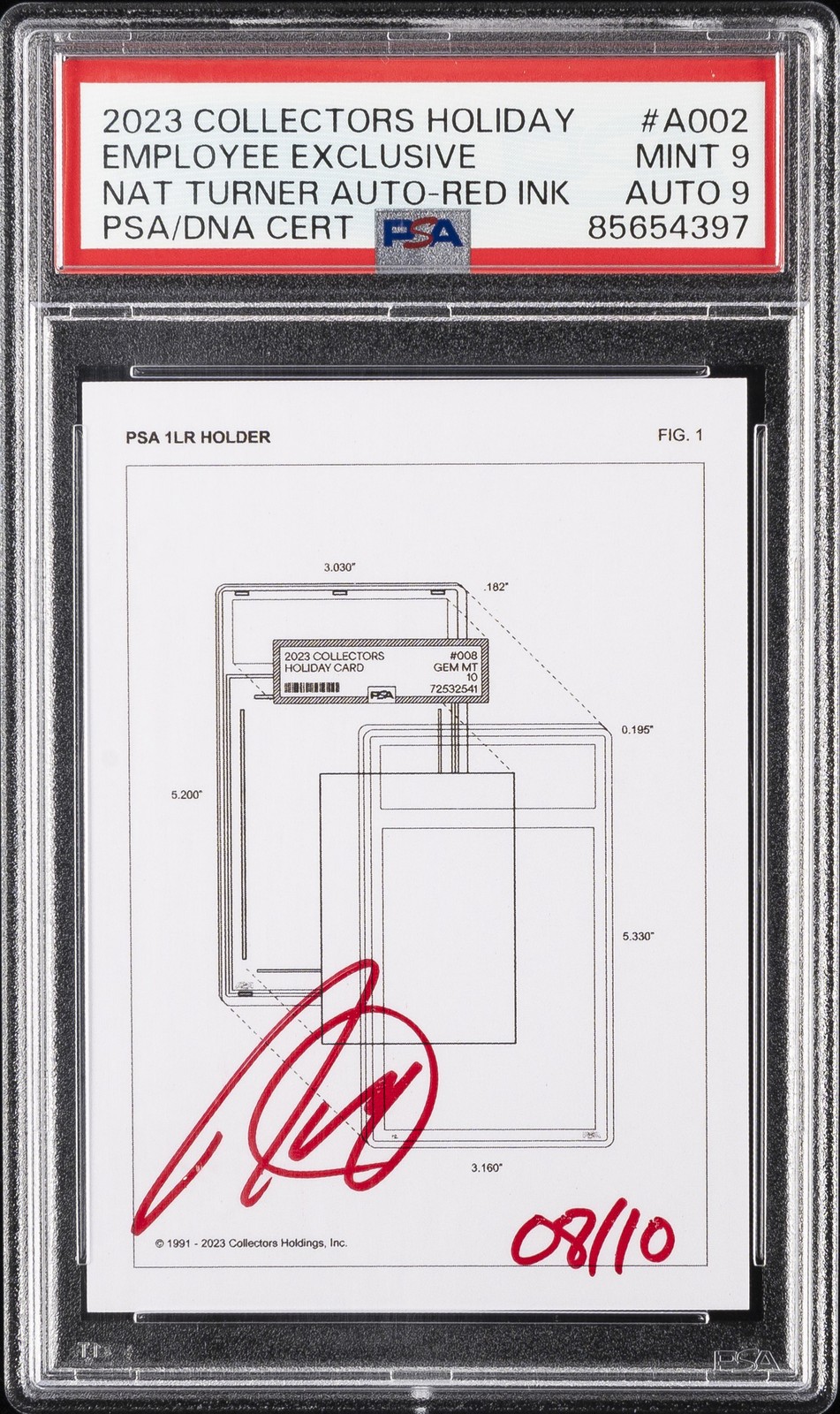 2023 COLLECTORS HOLIDAY #A002 HOLIDAY EMPLOYEE EXCLUSIVE PSA 9 AUTO 9