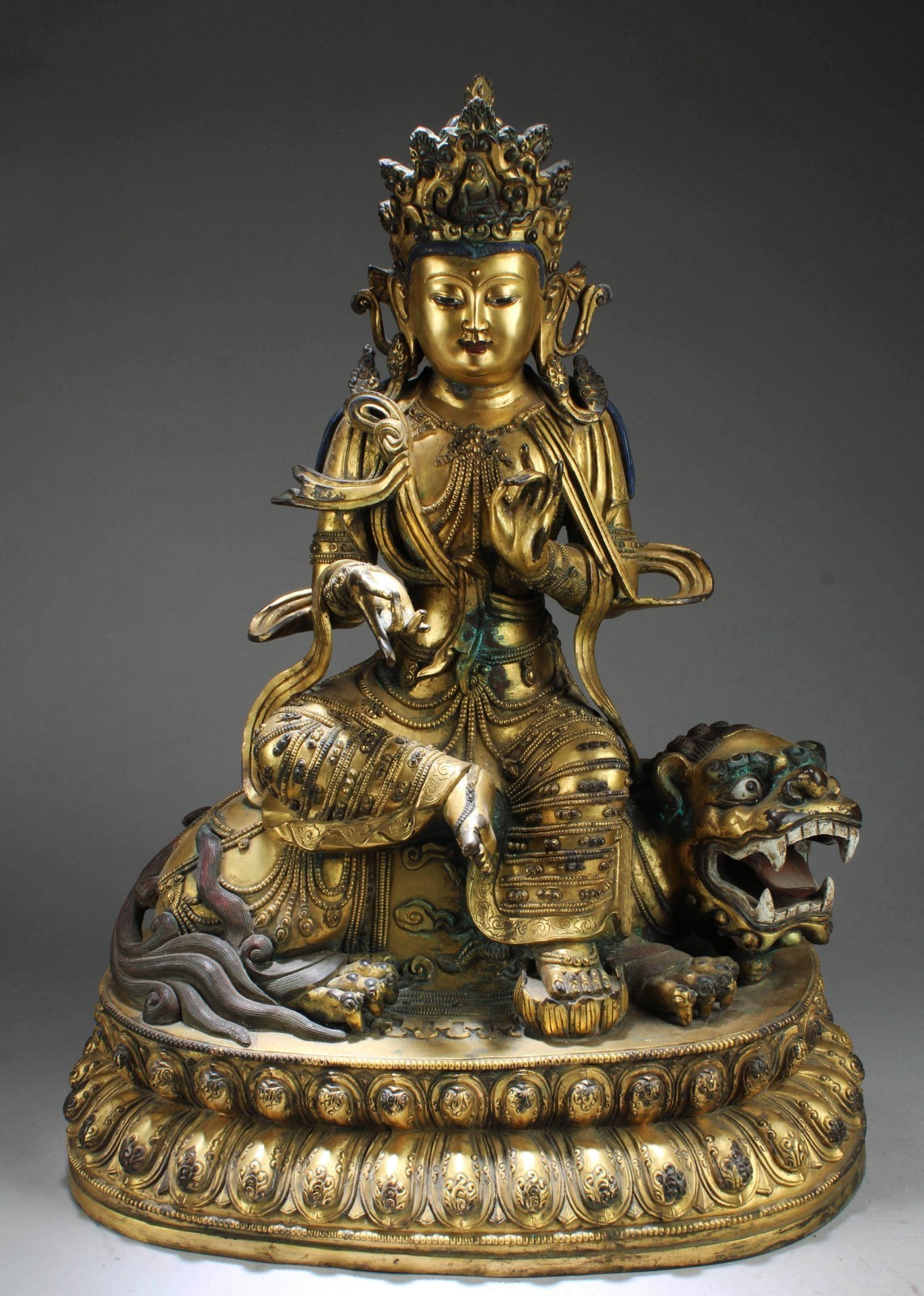 A Massive Ming Dynasty Chinese Gilt Bronze Bodhisattva Statue