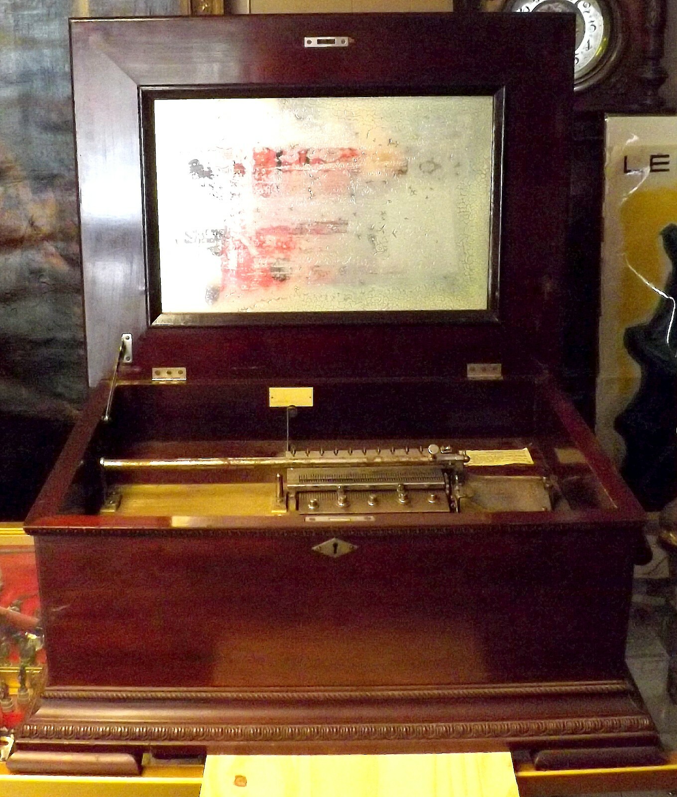 Antique Stella Disc Music Box Mahogany Mermod Freres ~Working Order~