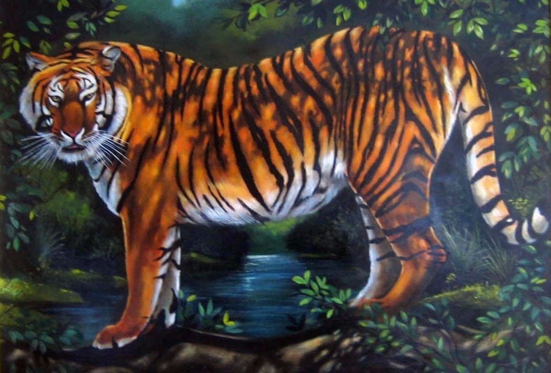 Thee Majestic Tiger Fine Art Paintings Animals Original Unique Investments