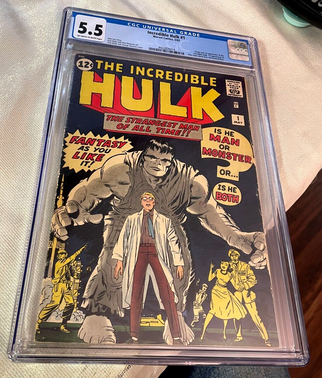 Incredible Hulk #1 CGC 5.5 / 1st App The INCREDIBLE HULK / 1962 / Comic Book