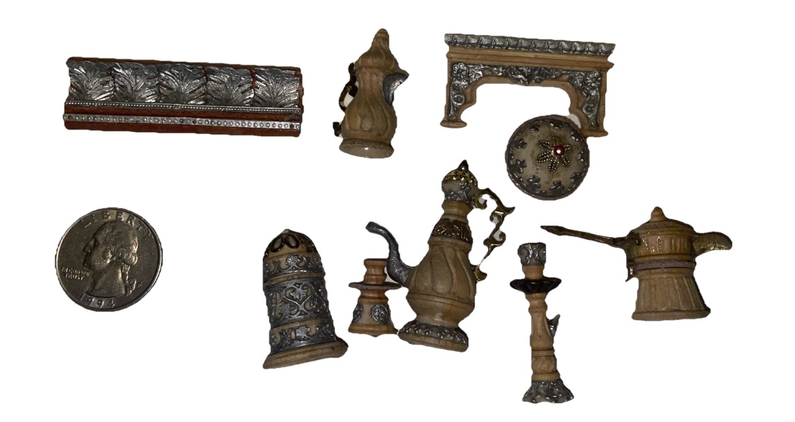 Eugene Kupjack Wood Bases & Miscellaneous Pieces w/ Metal Inlay Art Eugene Kupjack Wood Bases & Miscellaneous Pieces w/ Metal Inlay Art