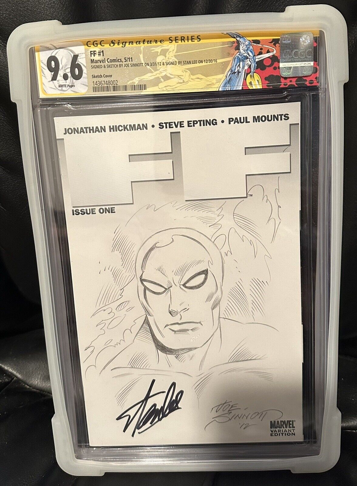 Cgc 9.6 FF#1 Silver Surfer Sketched & Signed By Joe Sinnott & Signed By Stan Lee