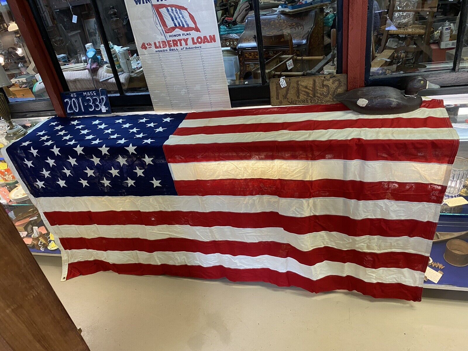 FIRST 50 star USA Flag, flown over the US Capitol on the FIRST DAY: July 4, 1960