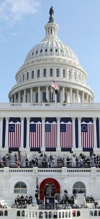 U.S. Flag Flown Over U.S. Capitol on Inauguration Day For President Joe Biden