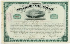 John D. Rockefeller & Henry Flagler ~ Signed Standard Oil Certificate ~ PSA DNA picture
