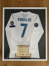 CR7 RONALDO REAL MADRID 17/18 JERSEY JERSEY MATCH PREPARED FINAL 2018 SIGNED COA picture