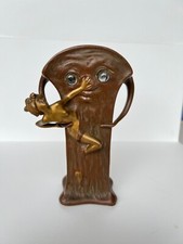 MAGNIFICENT 1900 FRANZ BERGMAN GILT & PATINATED BRONZE VASE SIGNED picture