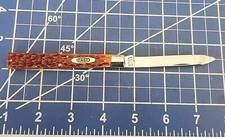 Antique Case Tested XX 1920-1940 Doctor's Knife, Jigged Red Bone 6185 picture
