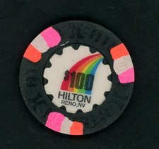 RARE $100 Reno Hilton Reno,  Nevada Casino Chip picture