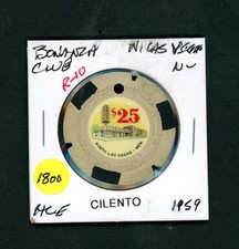 XXRARE $25 Bonanza Club Las Vegas, Nevada Casino Chip picture