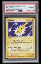 2004 Pikachu 5 Promo Kids' Wb Poke Card Creator Pokemon PSA 8 picture