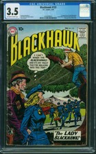 BLACKHAWK #133 CGC 3.5 DC Comics 1st app. Lady Blackhawk 1959 Comic P12? cm picture