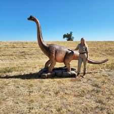 Brachiosaurus Dinosaur Statue Large Jurassic Dino Statue Life Size 12FT picture