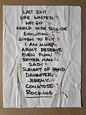Pearl Jam Original Authentic Setlist With Code Next to Songs See Pics picture