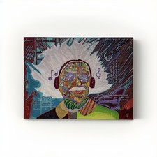 Albert Einstein Mixed Media Acrylic Oil On canvas 1-of-1 Original By N.Campos picture