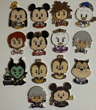Disney D23 WDI MOG Kingdom Hearts Adorbs COMPLETE SET of 14 LE Pins w/ Chasers picture