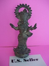 Beautiful and Delicate Antique Statue of Goddess Durga Mata Made of Brass US picture