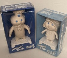 Set of 2 - Vintage 1971-72 PILLSBURY DOUGH BOY POPPIN FRESH BOY & GIRL NEW picture