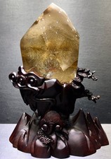 2.88LB Natural Hair Crystal Ghost Quartz Crystal Mineral Specimen Healing Gems picture
