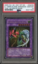 PSA 10 Yugioh Elemental Hero Flame Wingman TLM-EN035 1st Ultimate GOLD STAMP picture