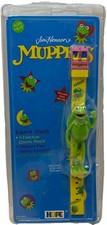 Jim Henson's Muppets Kermit Watch—5-function Quartz—RARE—See Below—SHPS IN 24HRS picture