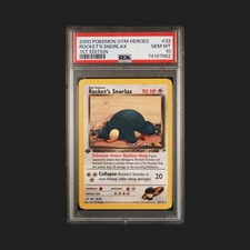 2000 Pokémon Gym Heroes Rockets Snorlax 1st Edition PSA 10 Low Pop Vintage #33🔥 picture