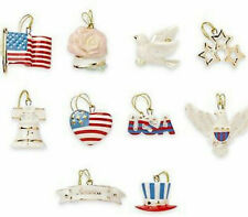 Lenox Tree of Independence 10 PC Mini Ornaments Patriotic Flag Eagle NEW No Tree picture