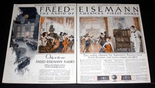 1926 OLD MAGAZINE PRINT AD, FREED-EISEMANN, THE RADIO OF AMERICA'S FINEST HOMES picture