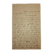 1861 Daniel W. Gooch Signed Letter Lincoln Wide Awakes Medway Civil War Politics picture