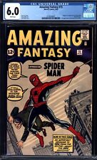 Extremely Rare White Pages Amazing Fantasy 15 - 1st Spider-man Appearance picture