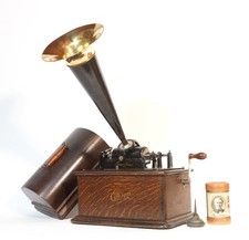 1907 Edison Standard Phonograph * No Replica Parts * Plays Great * Video picture