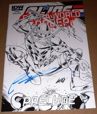 G.I. Joe Cobra B&W Sketch Variant SIGNED Rob Liefeld IDW New World Order Prelude picture