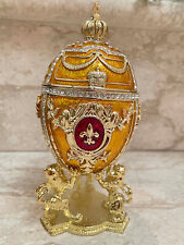 Luxury FABERGE egg HANDMADE Jewelry box 24k GOLD Swarvoski Handset Mothers Day picture